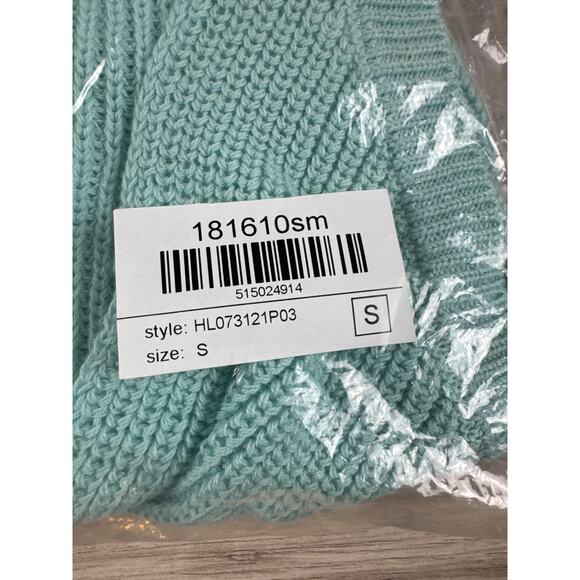 Pink Lily Aqua Twist-Front Crop Knit Top‎ Size Small - Picture 6 of 6